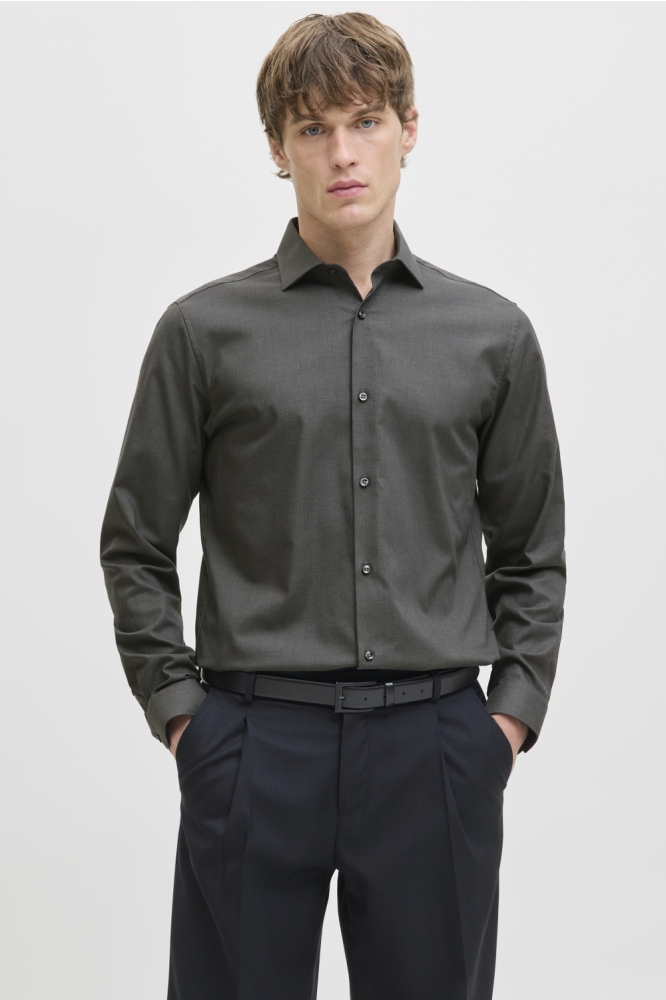 JPRBLAPARKER SHIRT L/S NOOS 12227385 DARK GREY
